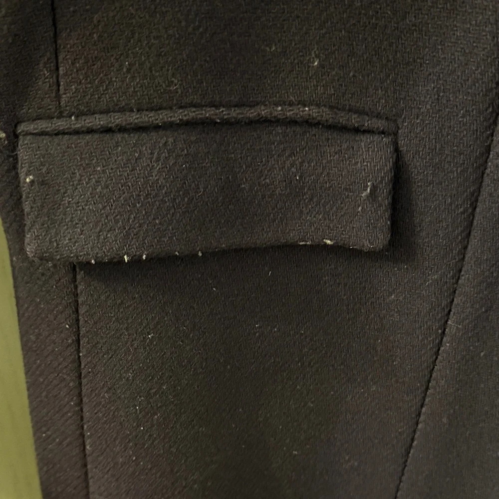 JCrew Navy Wool Coat - Classic Stand Collar Jacket - Picture 4 of 5